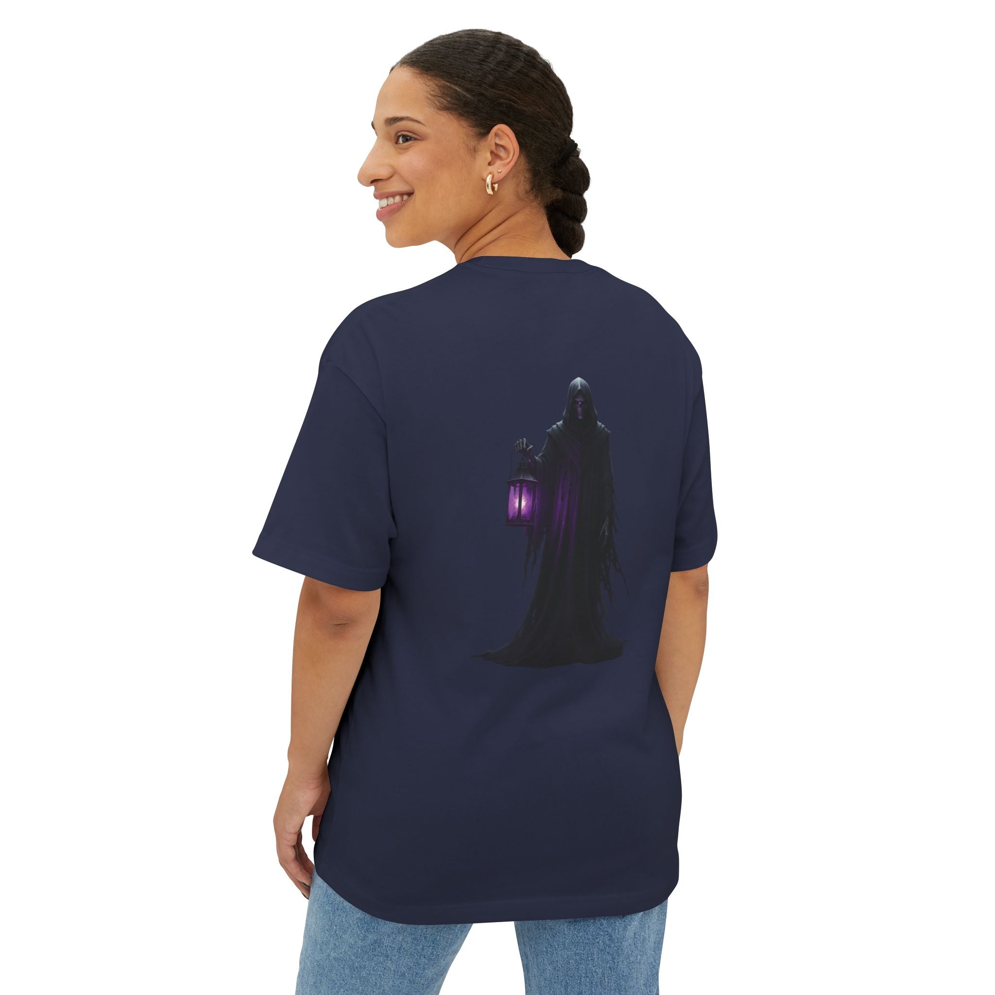 Grim Reaper Oversized Tee - Unisex Boxy Tee for Casual Style