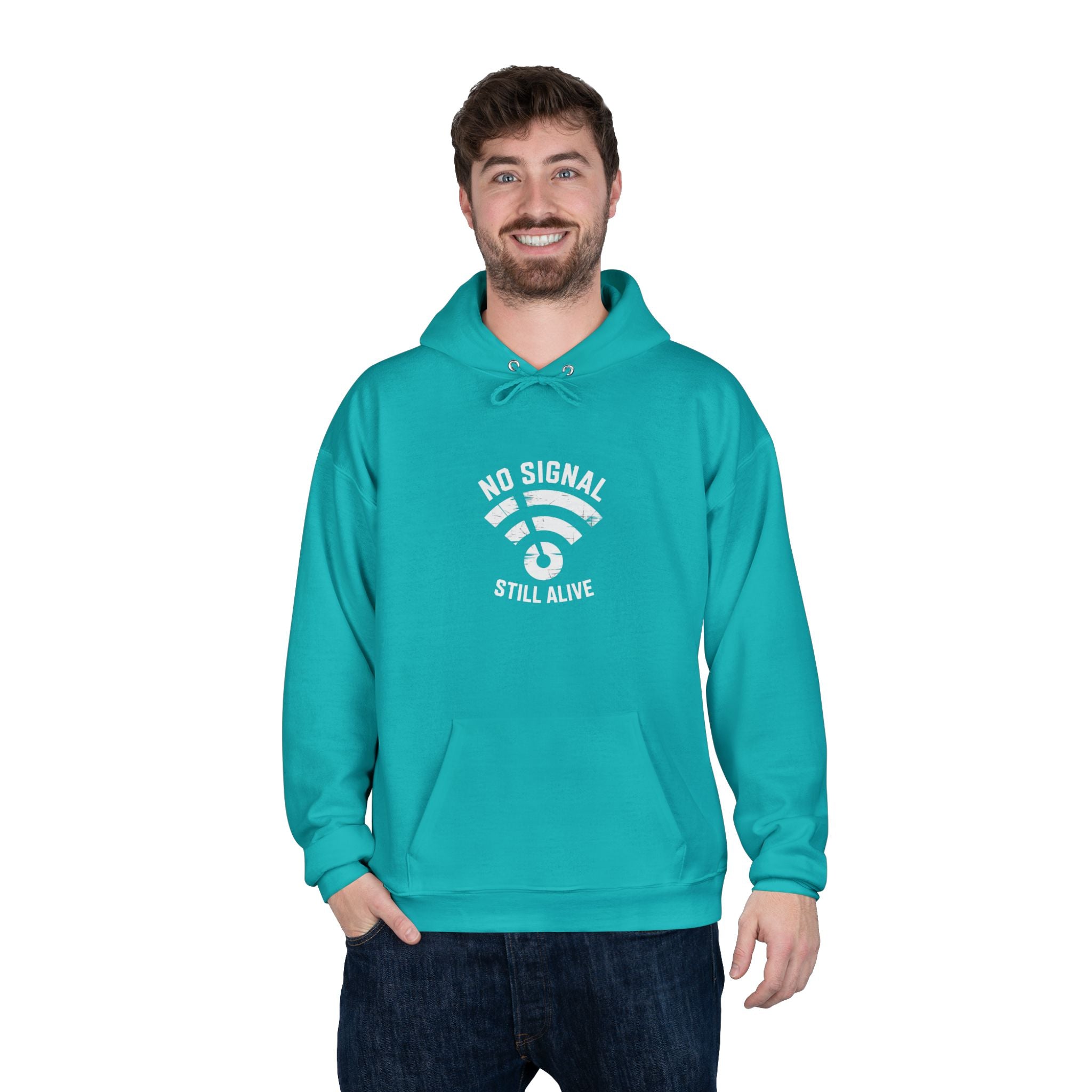 No Signal Still Alive Eco-Friendly Unisex Hoodie