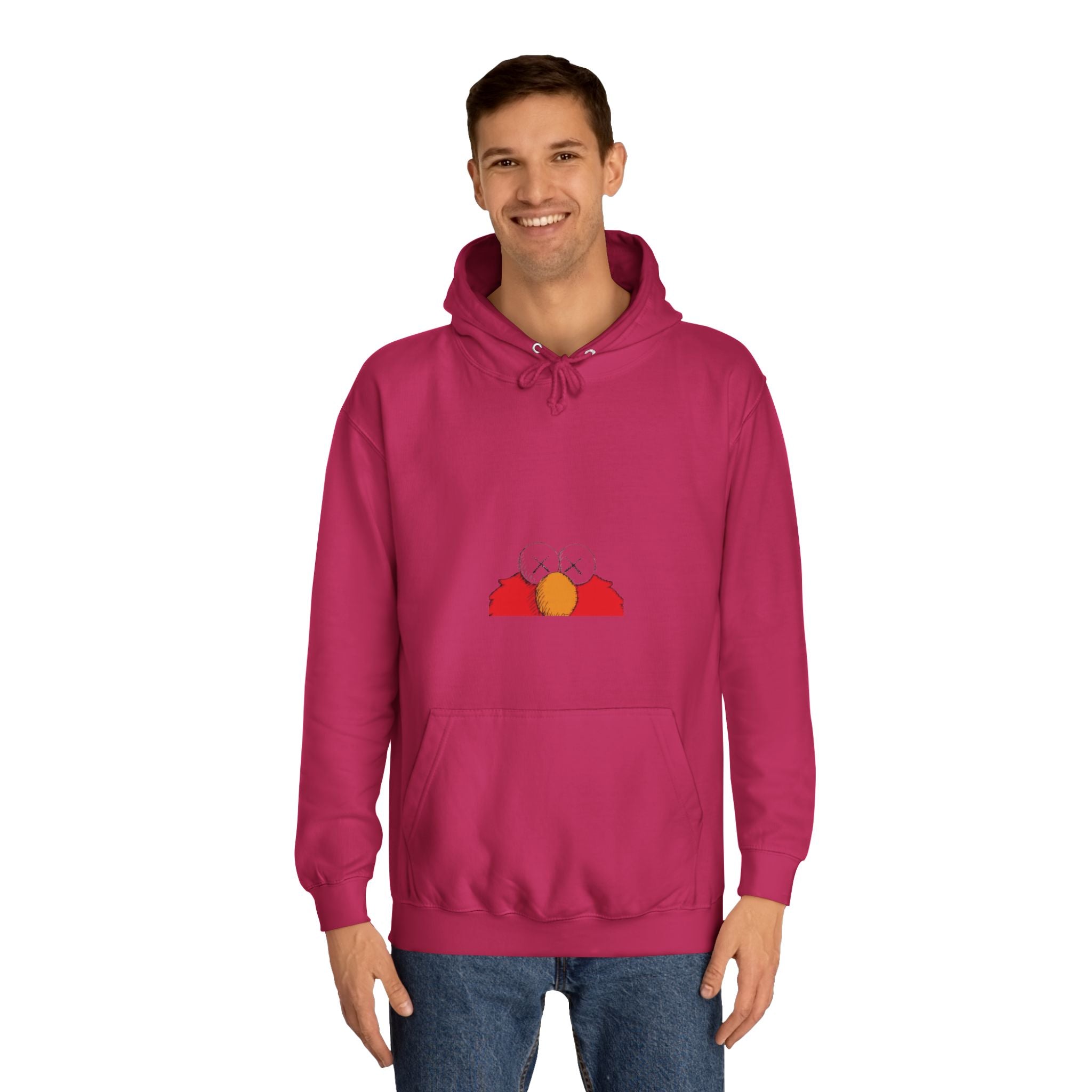 Unisex College Hoodie with Fun Characters - Perfect for Casual Wear, College Life, Gifts, Hooded Sweatshirt