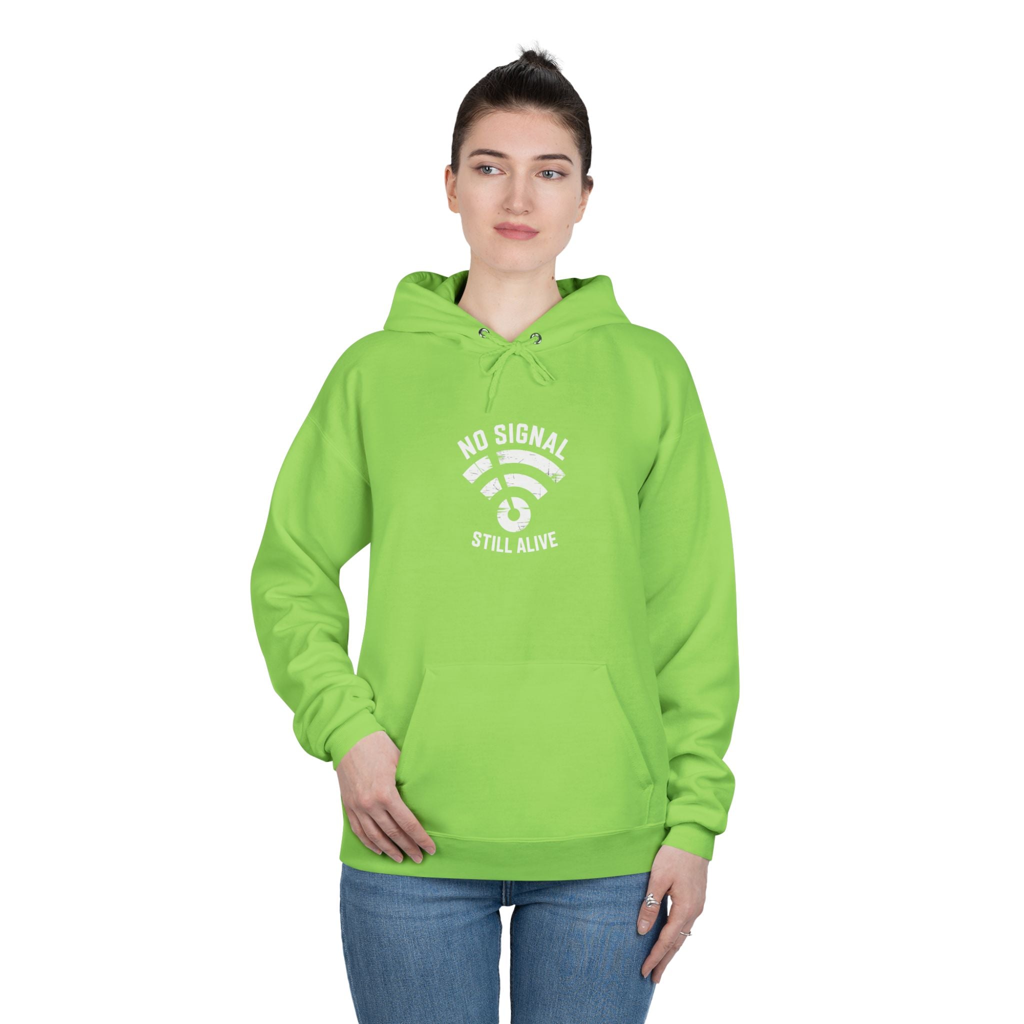 No Signal Still Alive Eco-Friendly Unisex Hoodie