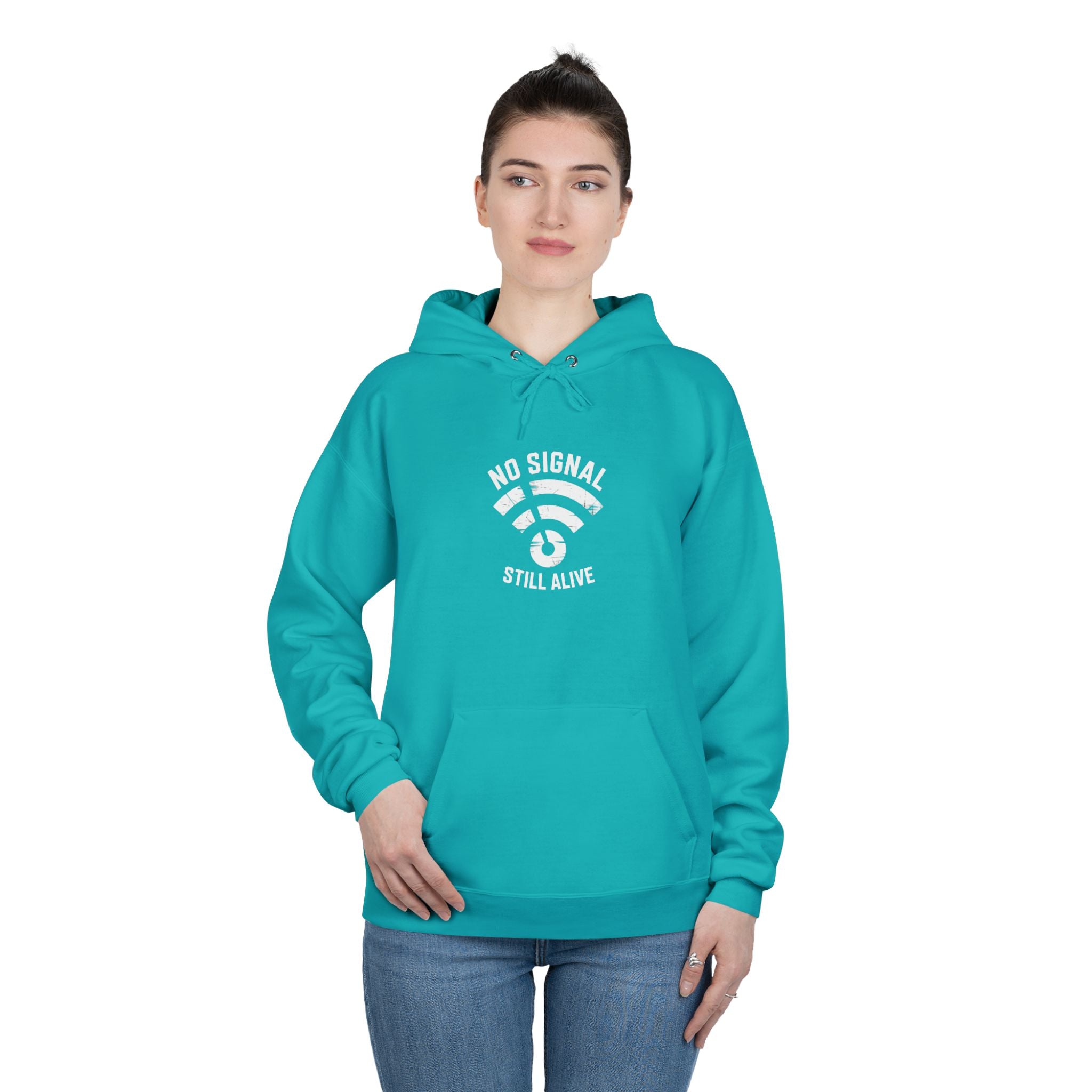 No Signal Still Alive Eco-Friendly Unisex Hoodie