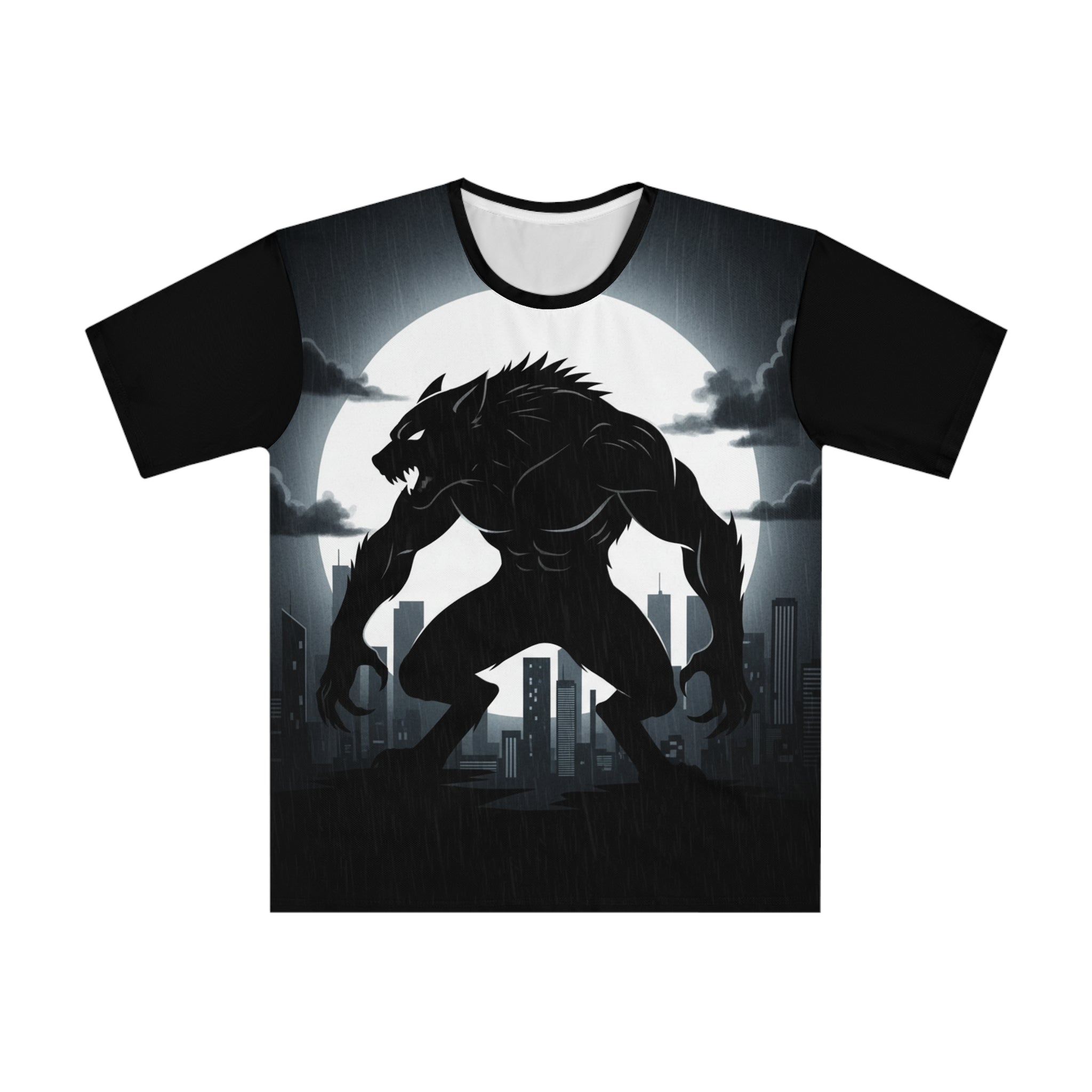 Men's Loose Werewolf Graphic T-Shirt