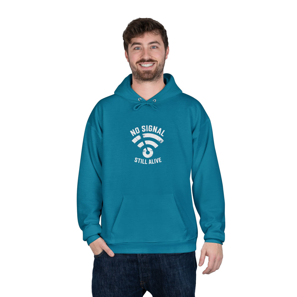 No Signal Still Alive Eco-Friendly Unisex Hoodie
