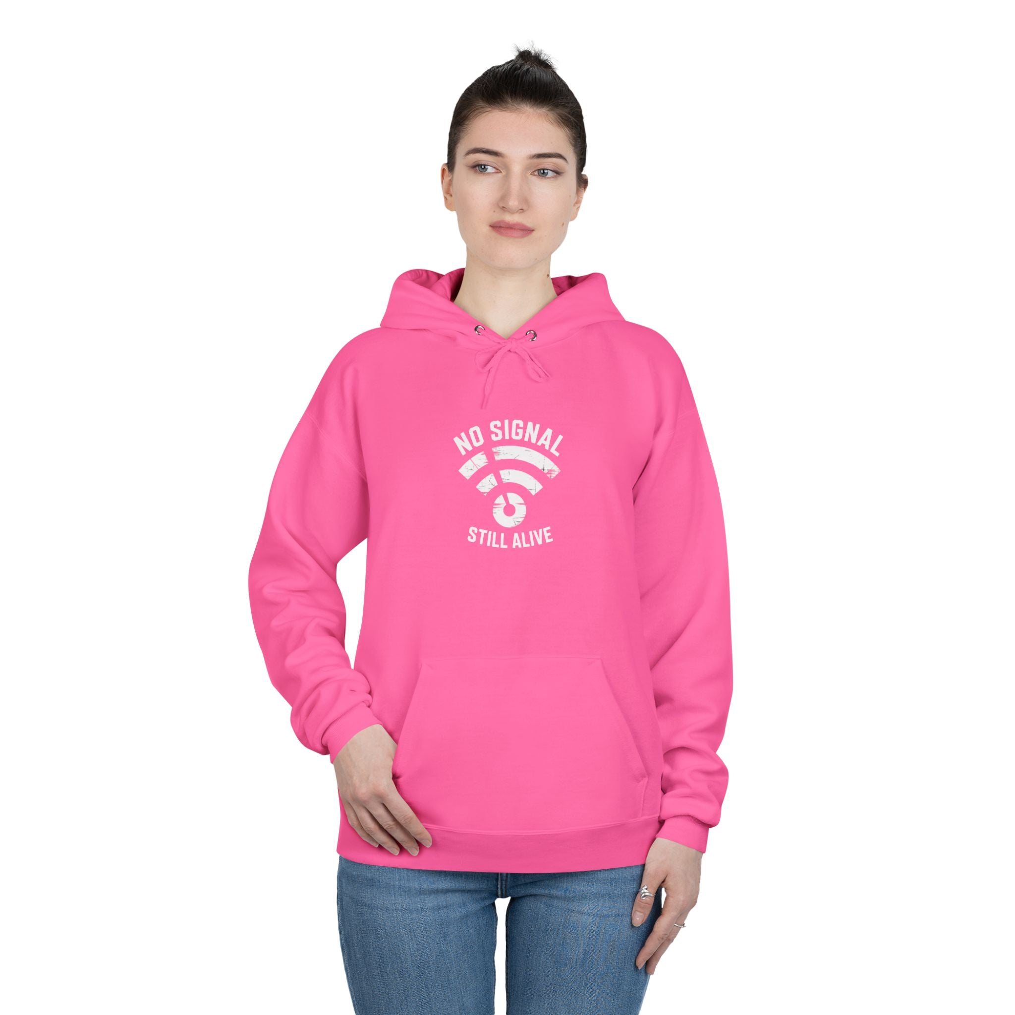 No Signal Still Alive Eco-Friendly Unisex Hoodie