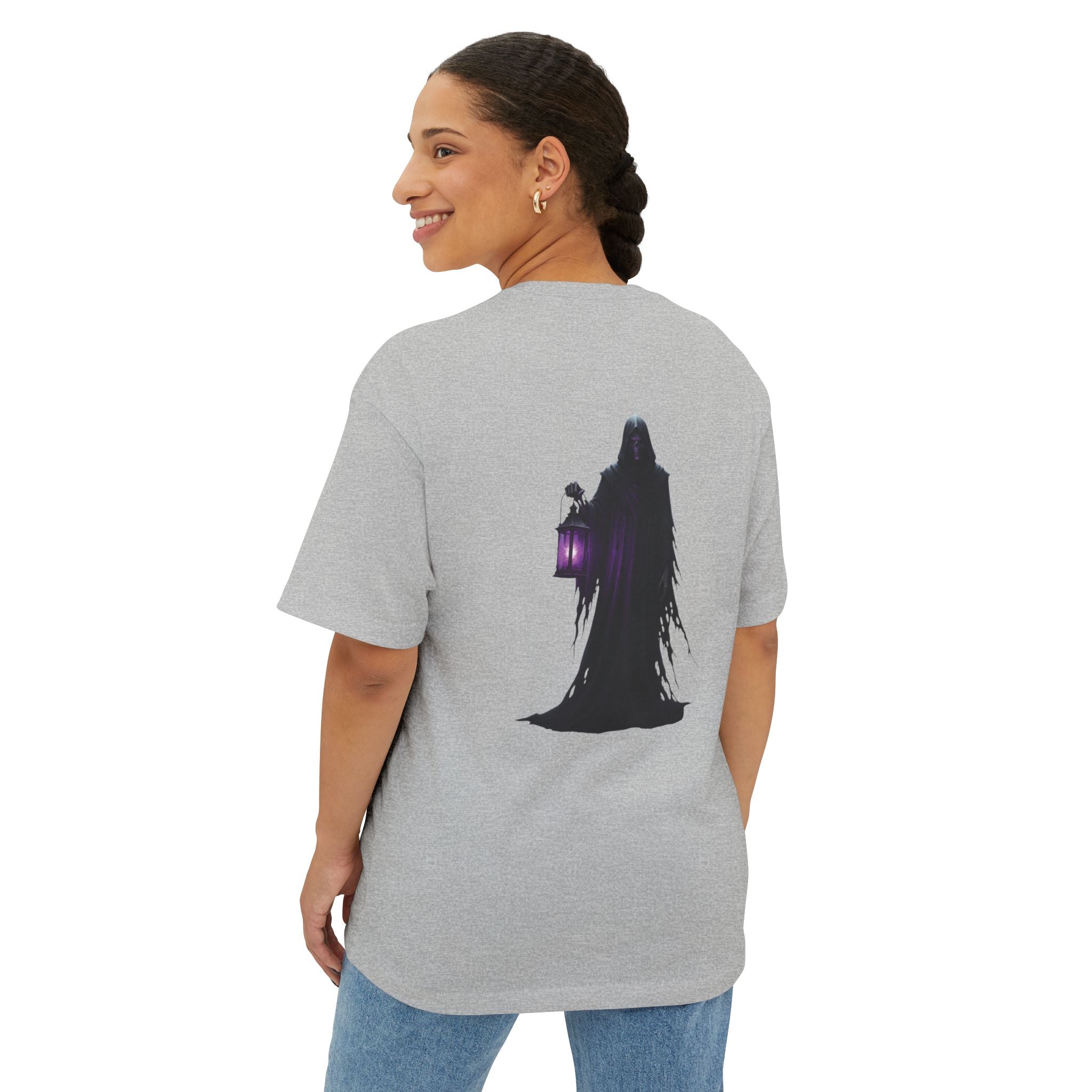 Grim Reaper Oversized Tee - Unisex Boxy Tee for Casual Style