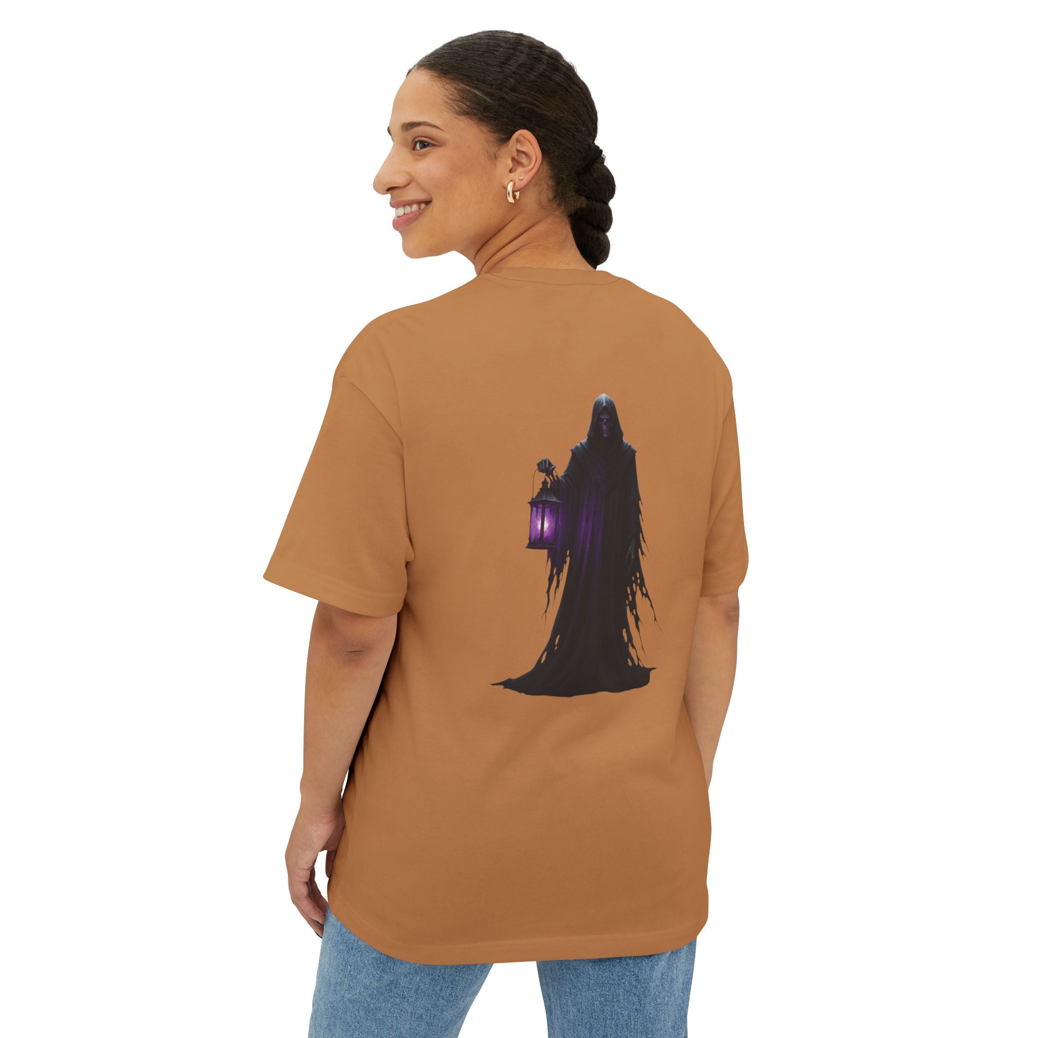 Grim Reaper Oversized Tee - Unisex Boxy Tee for Casual Style