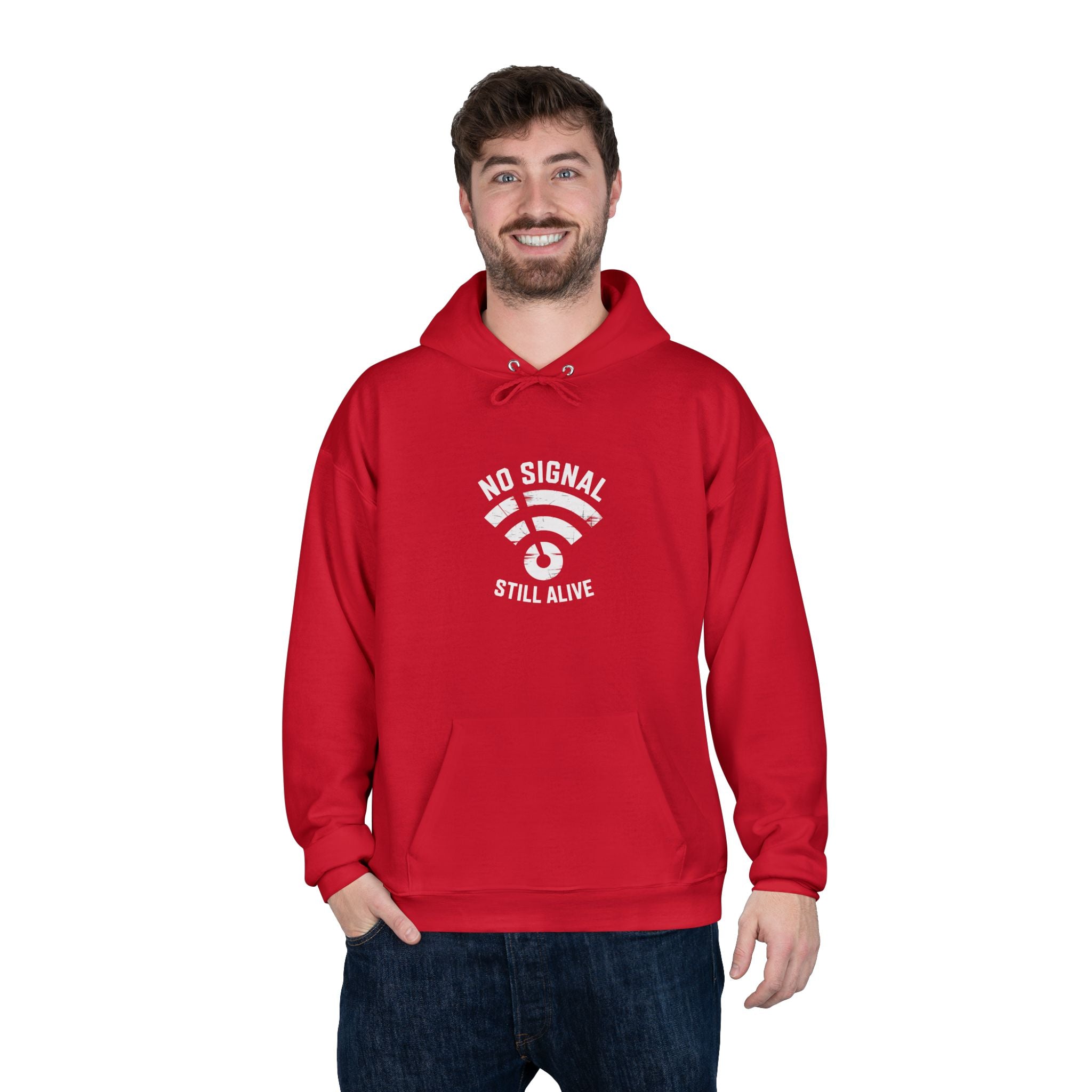 No Signal Still Alive Eco-Friendly Unisex Hoodie