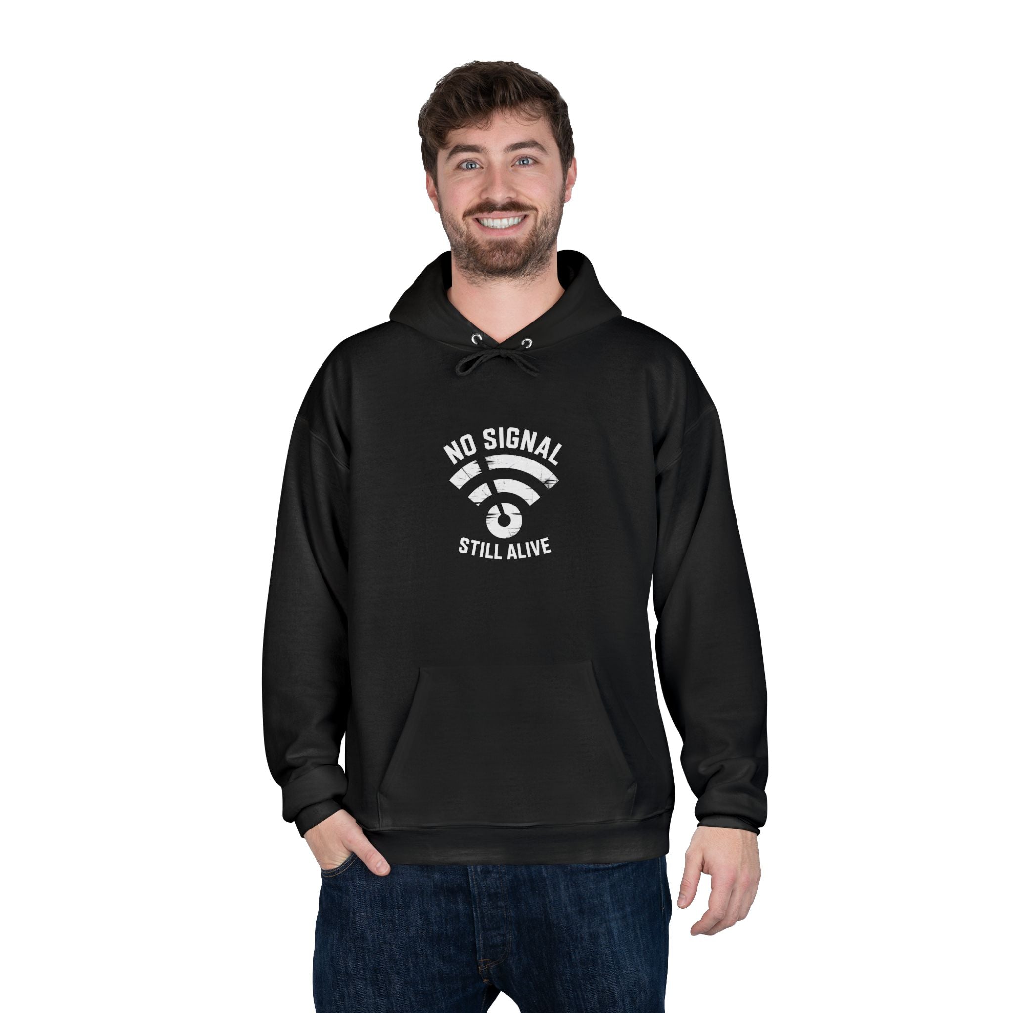 No Signal Still Alive Eco-Friendly Unisex Hoodie