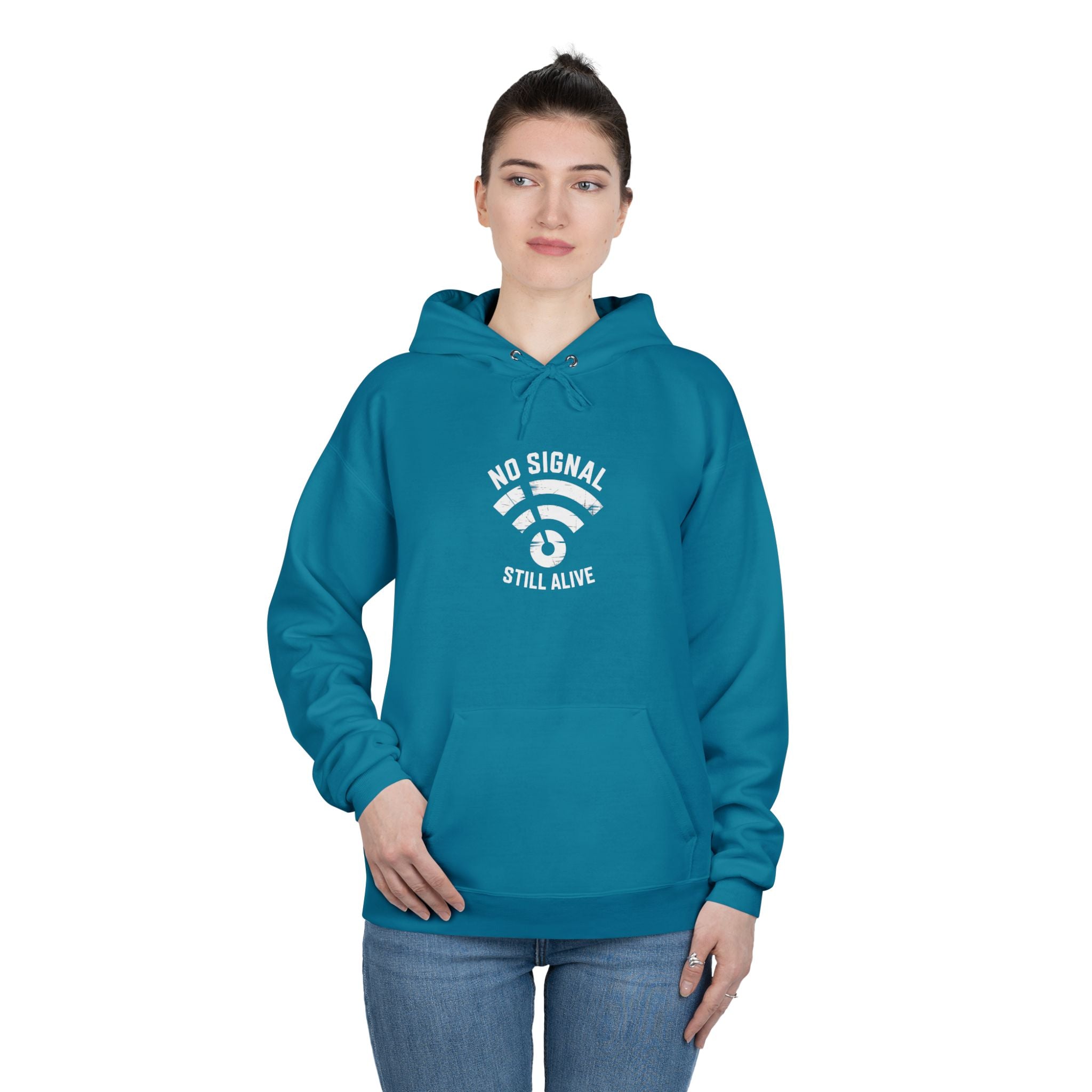 No Signal Still Alive Eco-Friendly Unisex Hoodie