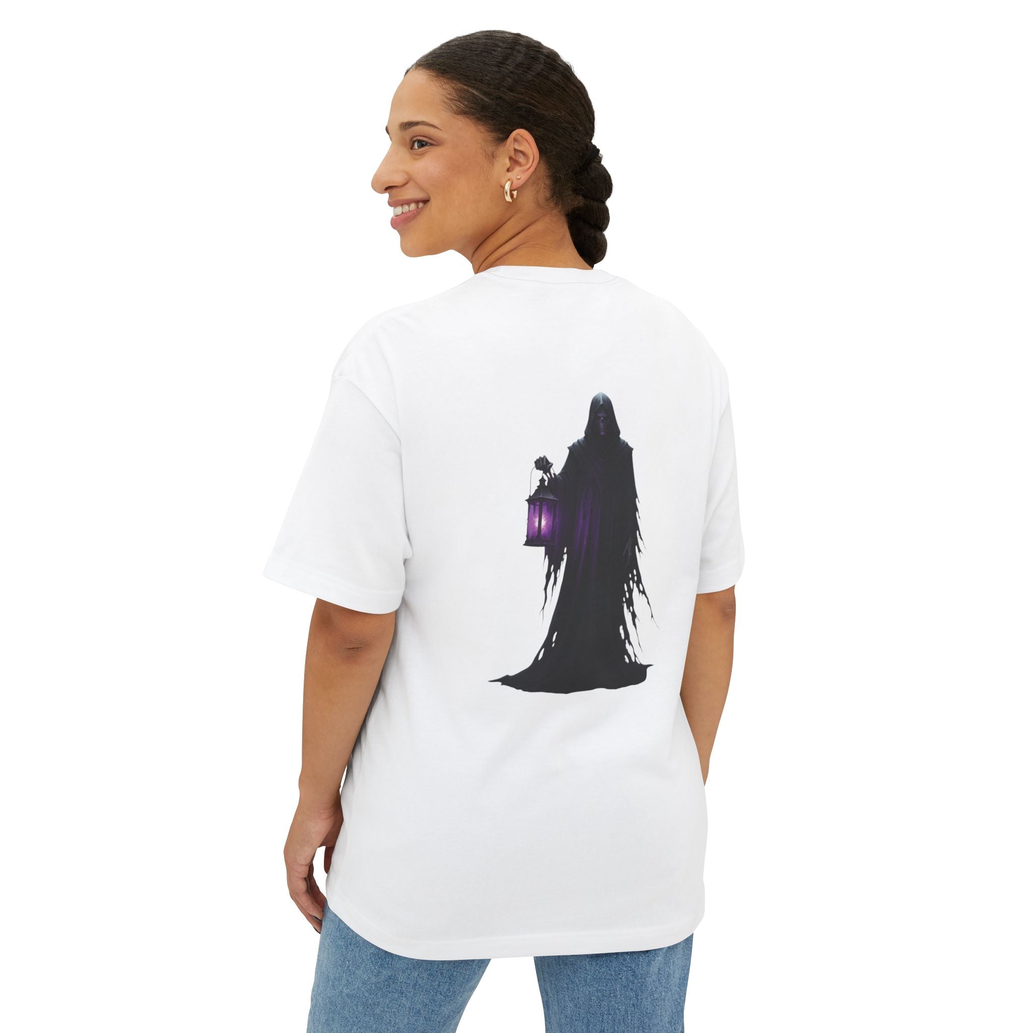 Grim Reaper Oversized Tee - Unisex Boxy Tee for Casual Style