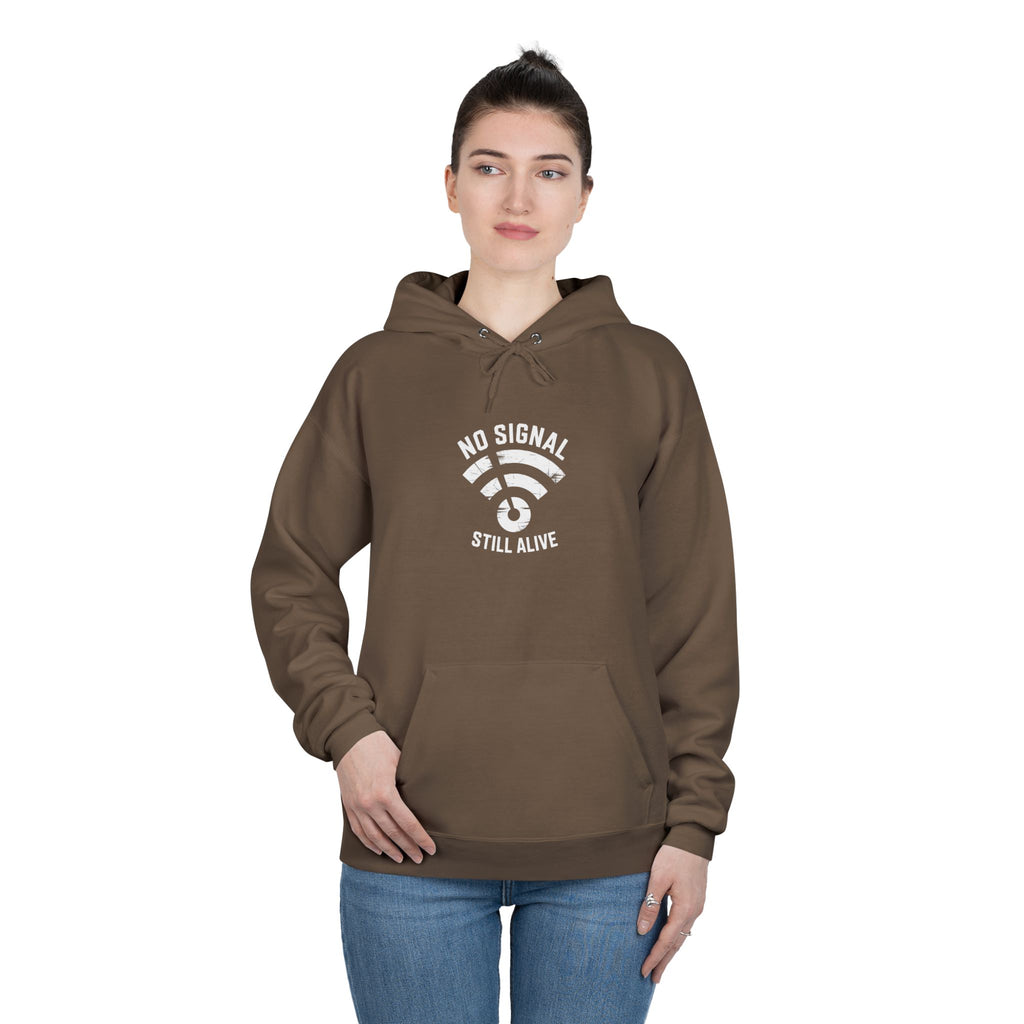 No Signal Still Alive Eco-Friendly Unisex Hoodie