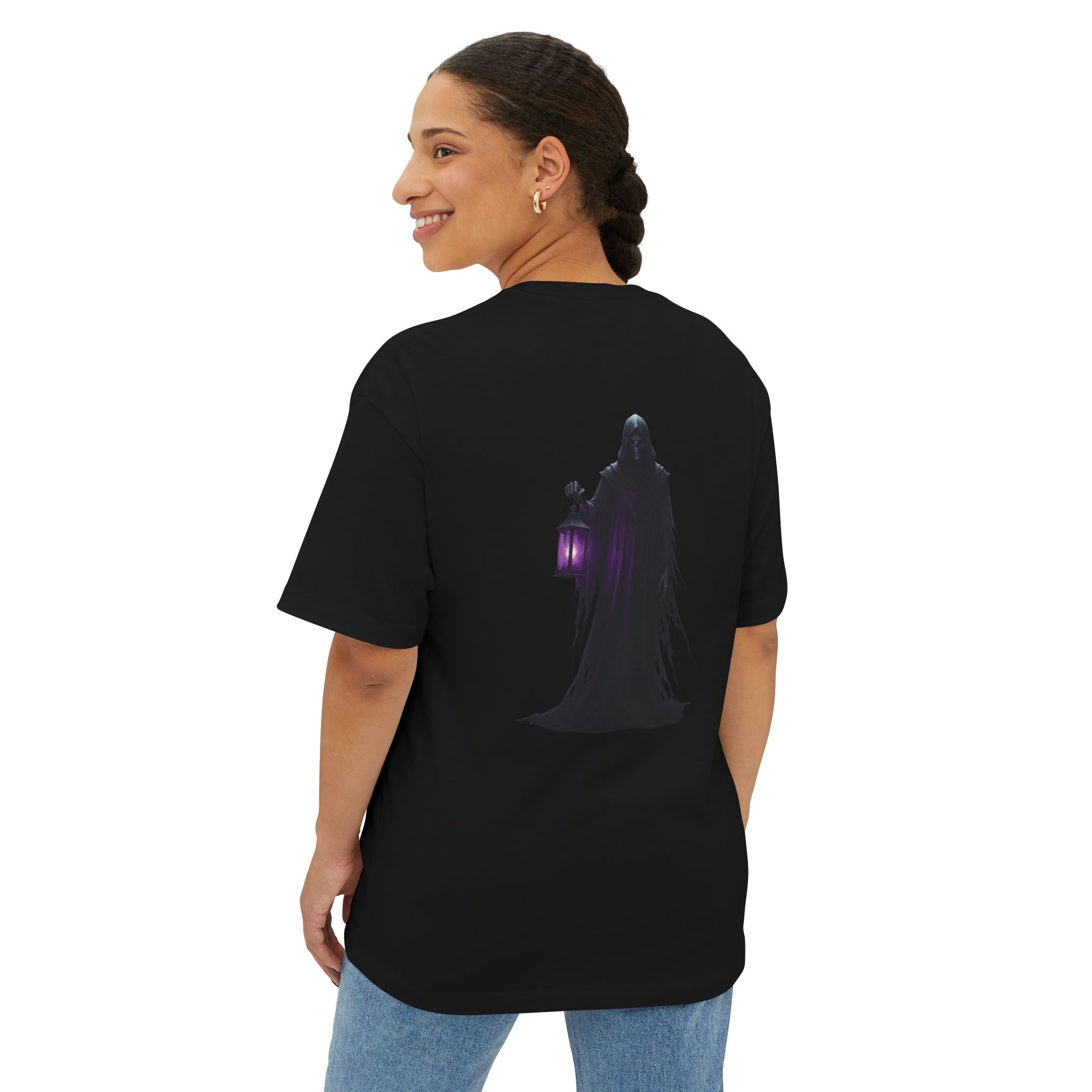 Grim Reaper Oversized Tee - Unisex Boxy Tee for Casual Style