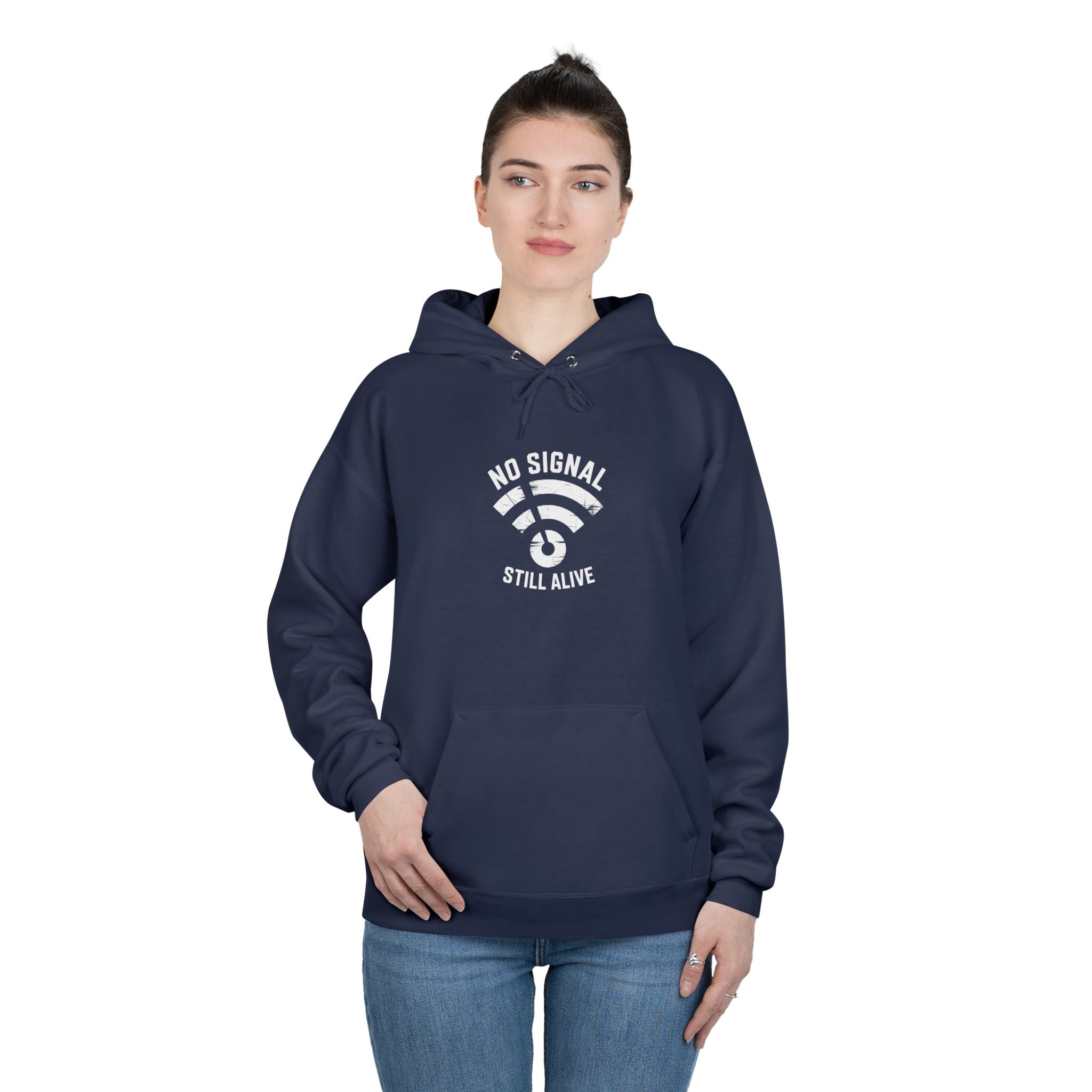 No Signal Still Alive Eco-Friendly Unisex Hoodie