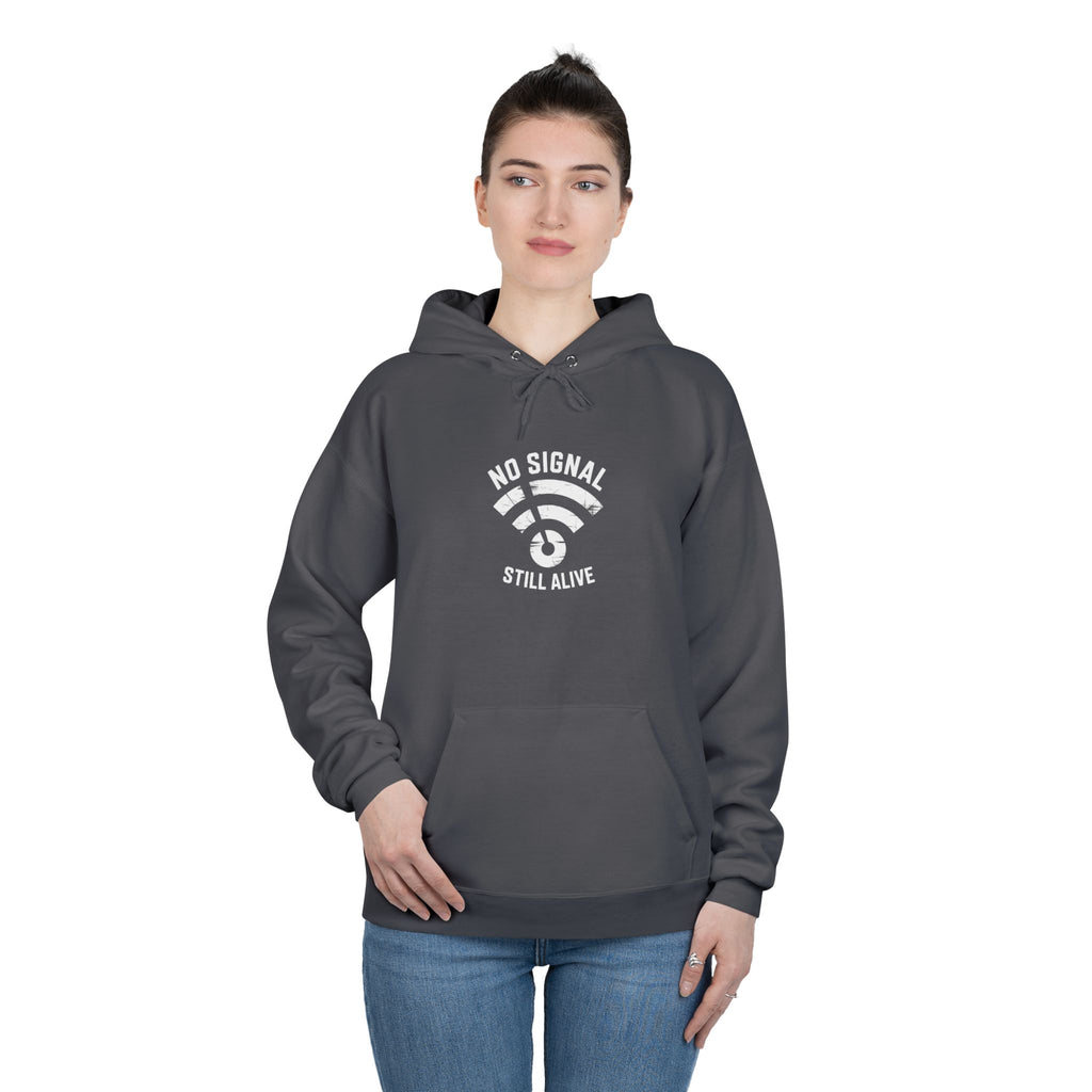 No Signal Still Alive Eco-Friendly Unisex Hoodie