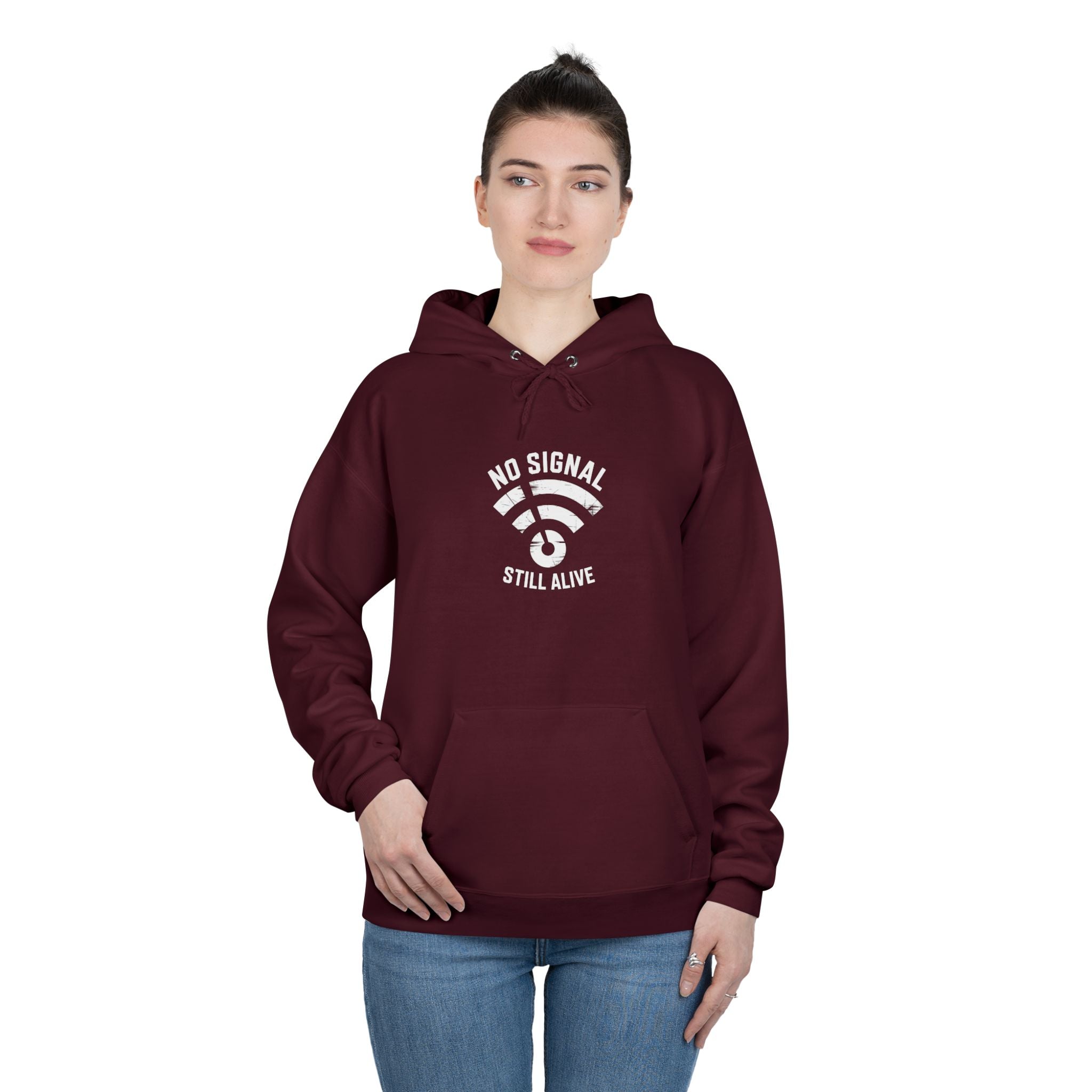 No Signal Still Alive Eco-Friendly Unisex Hoodie