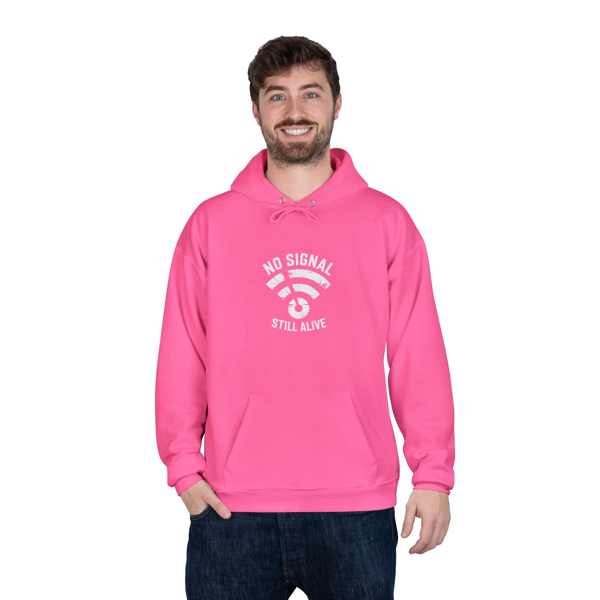 No Signal Still Alive Eco-Friendly Unisex Hoodie