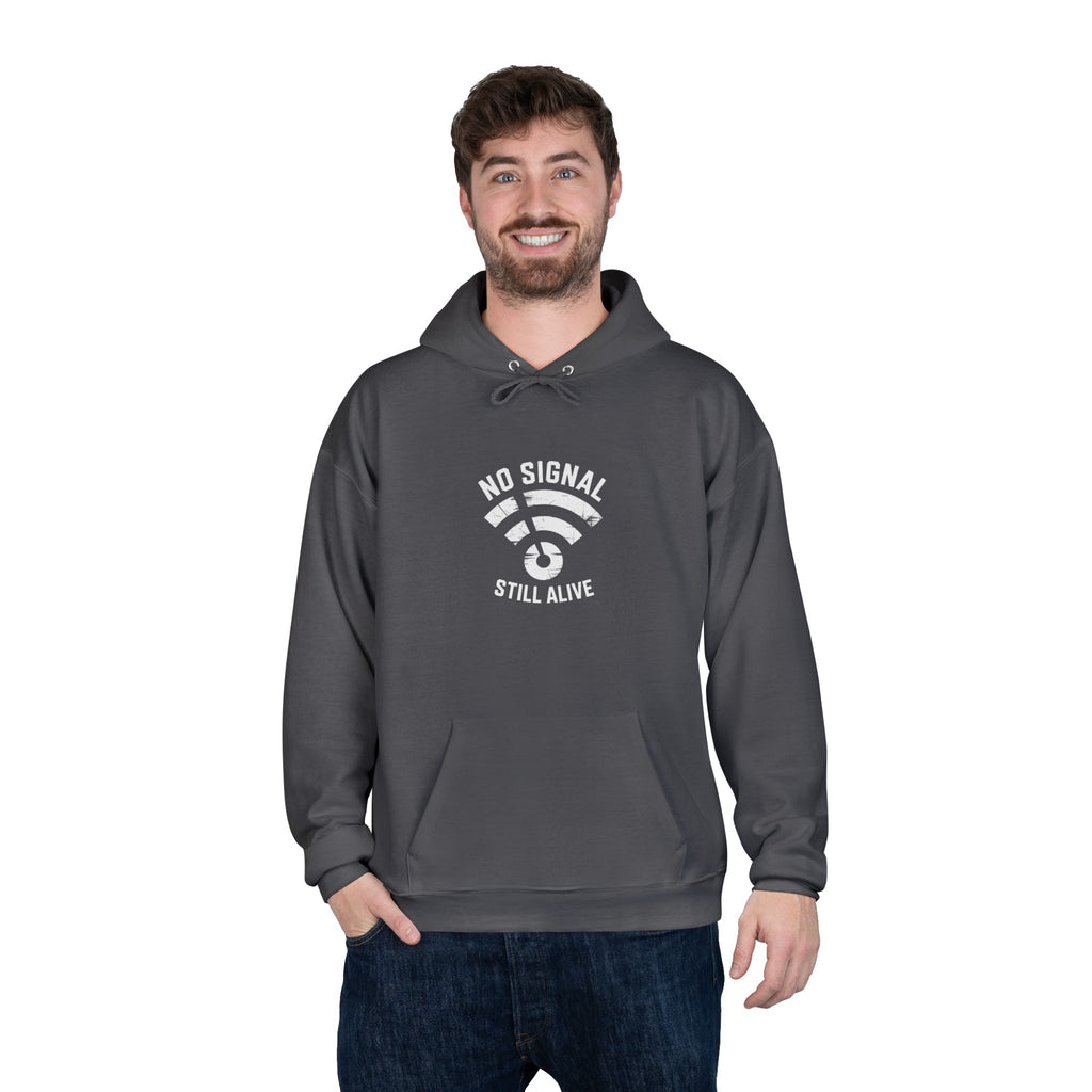 No Signal Still Alive Eco-Friendly Unisex Hoodie