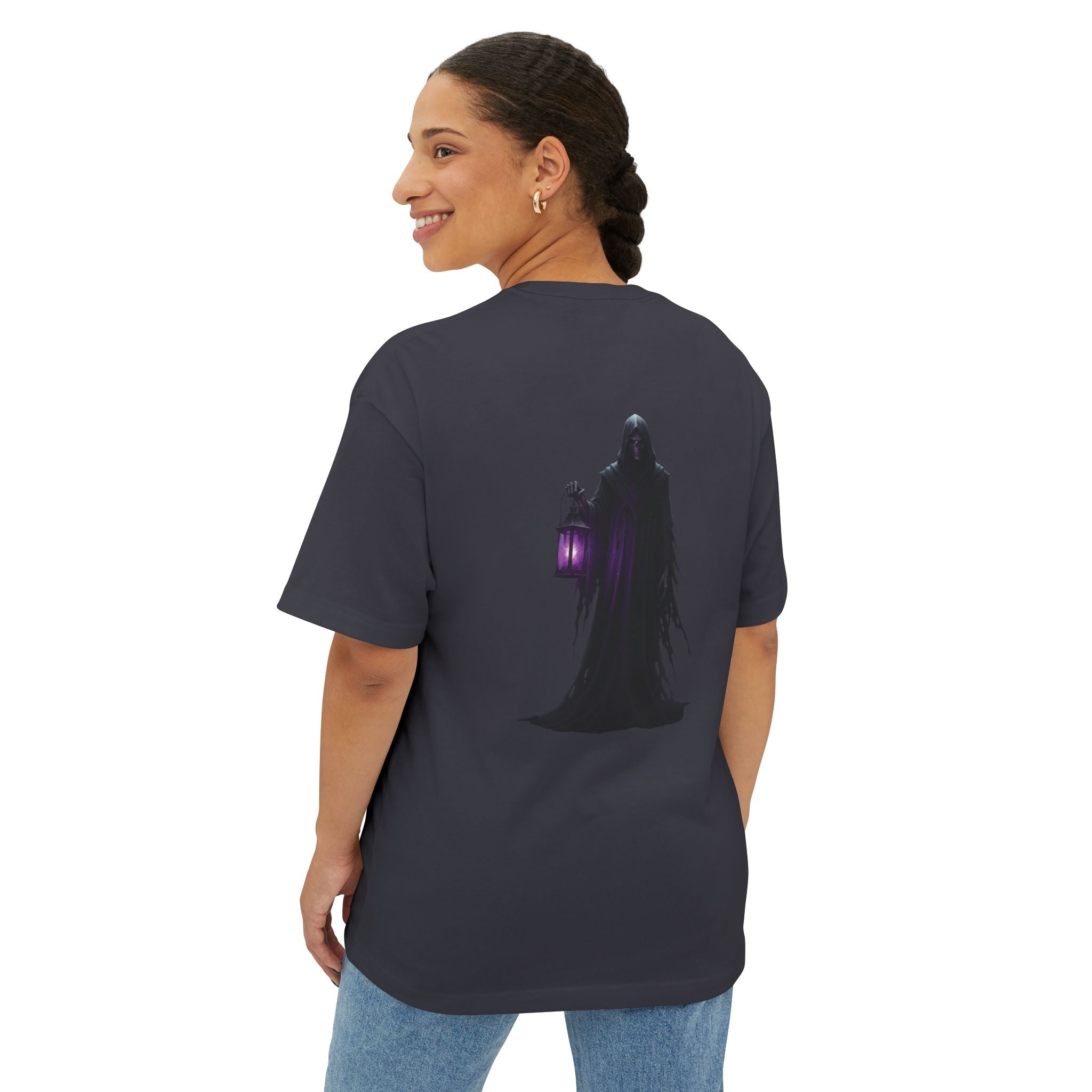 Grim Reaper Oversized Tee - Unisex Boxy Tee for Casual Style