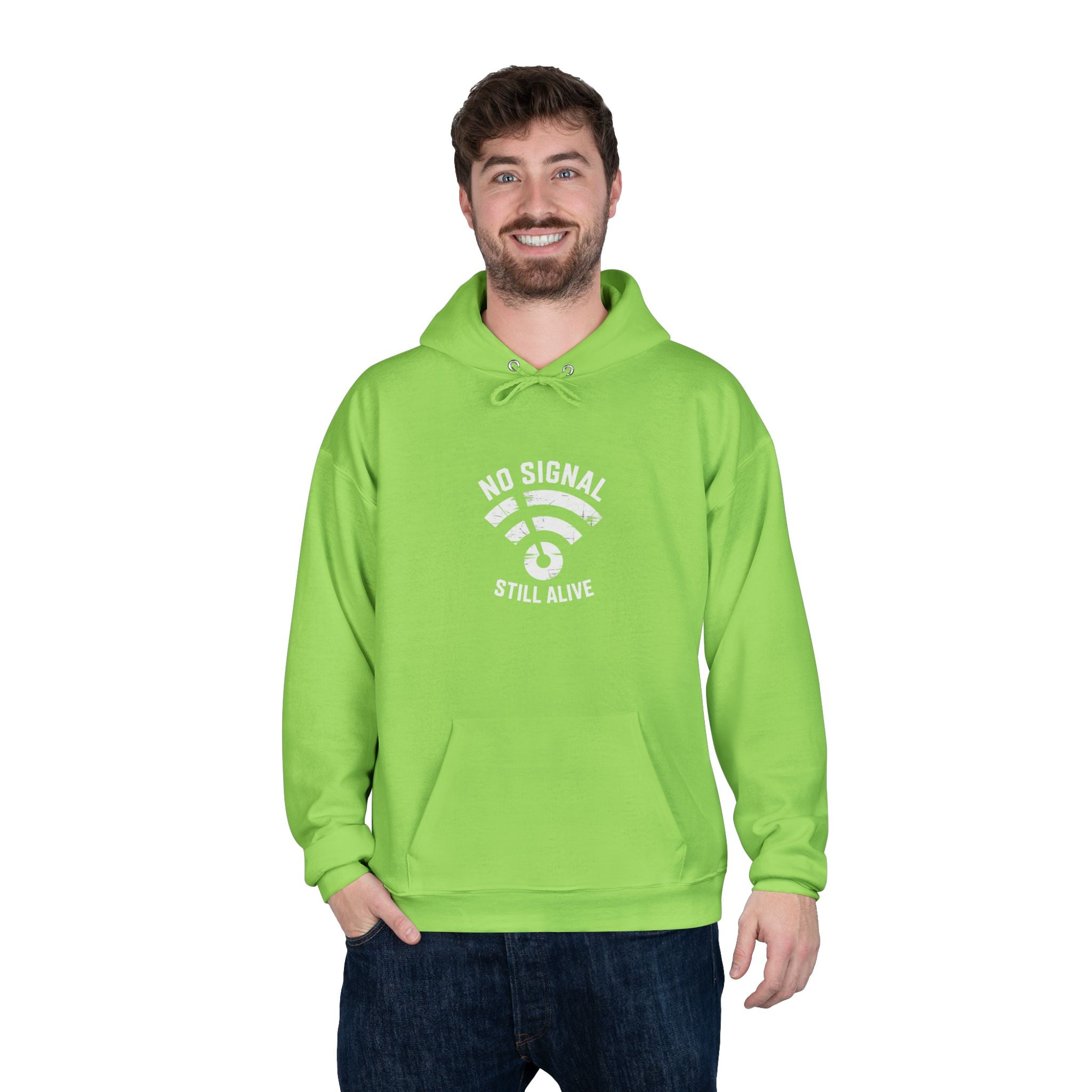 No Signal Still Alive Eco-Friendly Unisex Hoodie